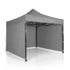 Kerti pavilon 3 fallal, 3 x 3 m, szürke, Plonos