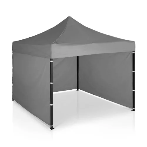 Kerti pavilon 3 fallal, 3 x 3 m, szürke, Plonos