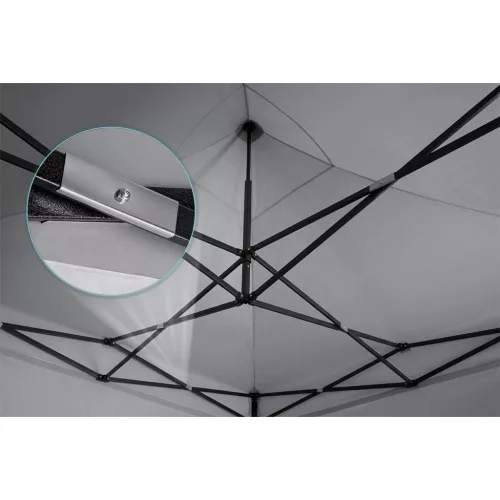 Kerti pavilon 3 fallal, 3 x 3 m, szürke, Plonos