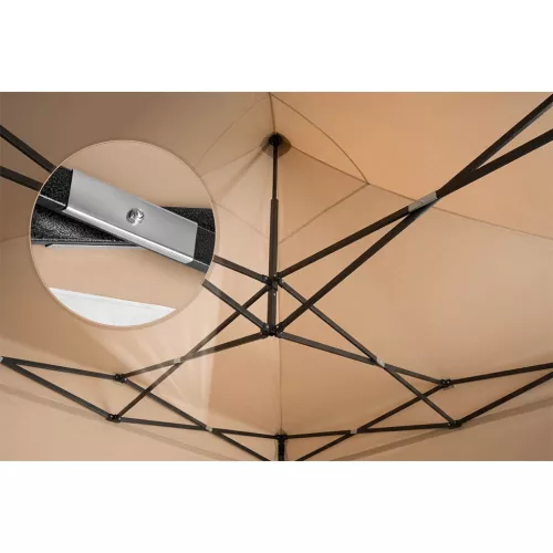 Kerti pavilon 3 fallal, 3 x 3 m, bézs, Plonos