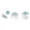 Kerti pavilon 3 fallal, 3 x 3 m, bézs, Plonos