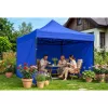 Kerti pavilon 3 fallal, 3 x 3 m, kék, Plonos