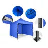 Kerti pavilon 3 fallal, 3 x 3 m, kék, Plonos