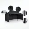 Kerti pavilon 3 fallal, 3 x 6 m, fekete, Plonos