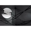 Kerti pavilon 3 fallal, 3 x 6 m, fekete, Plonos