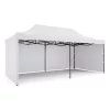 Kerti pavilon 3 fallal, 3 x 6 m, fehér, Plonos