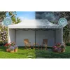Kerti pavilon 3 fallal, 3 x 6 m, fehér, Plonos