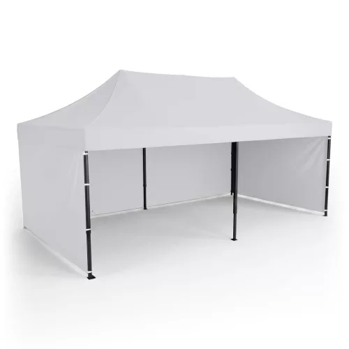 Kerti pavilon 3 fallal, 3 x 6 m, fehér, Plonos