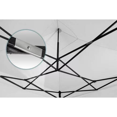 Kerti pavilon 3 fallal, 3 x 6 m, fehér, Plonos
