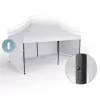 Kerti pavilon 3 fallal, 3 x 6 m, fehér, Plonos