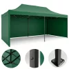 Kerti pavilon 3 fallal, 3 x 6 m, zöld, Plonos