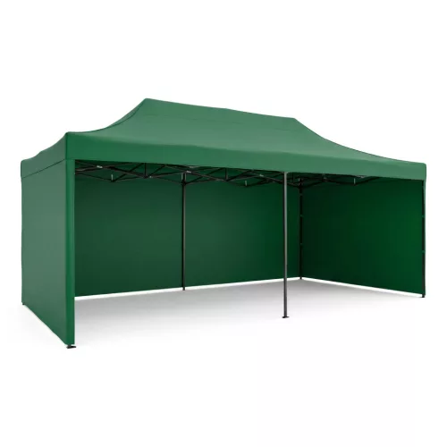 Kerti pavilon 3 fallal, 3 x 6 m, zöld, Plonos