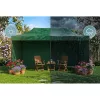 Kerti pavilon 3 fallal, 3 x 6 m, zöld, Plonos