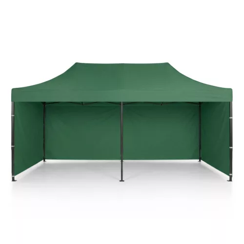 Kerti pavilon 3 fallal, 3 x 6 m, zöld, Plonos
