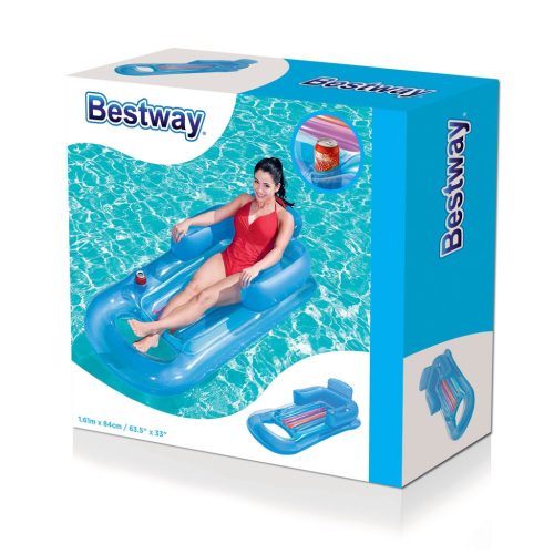 Felfújható matrac, fotel, nyugágy 161 x 84 cm Bestway 43028 ezüst