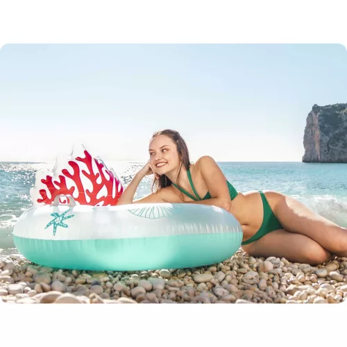 Úszógyűrű háttámlával Coral Bliss 107 x 113 cm Bestway 43730