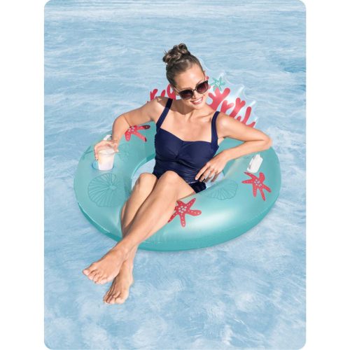 Úszógyűrű háttámlával Coral Bliss 107 x 113 cm Bestway 43730