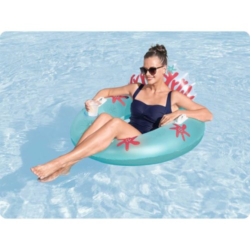 Úszógyűrű háttámlával Coral Bliss 107 x 113 cm Bestway 43730