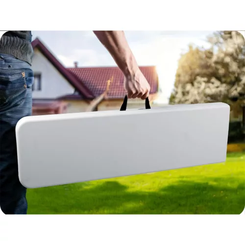 Plonos összecsukható kerti pad 180 cm, fehér