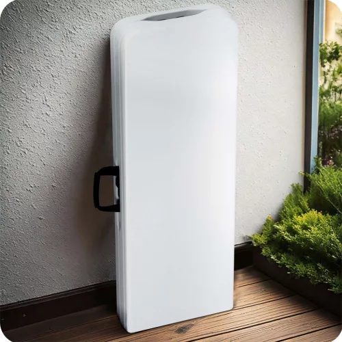 Plonos összecsukható kerti pad 180 cm, fehér
