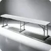 Plonos összecsukható kerti pad 180 cm, fehér