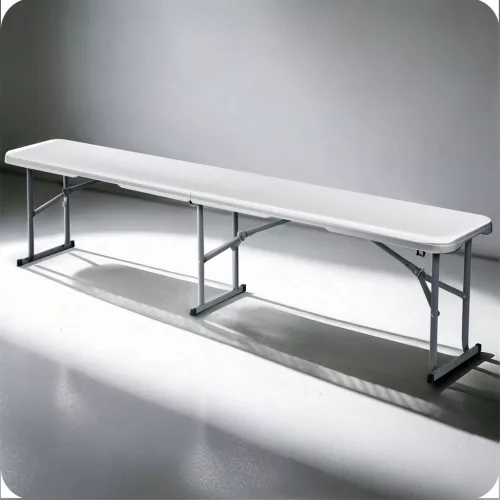 Plonos összecsukható kerti pad 180 cm, fehér