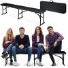 Összecsukható kerti pad 180 cm Plonos fekete