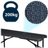 Összecsukható kerti pad 180 cm Plonos fekete