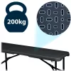 Összecsukható kerti pad 180 cm Plonos fekete