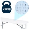 Összecsukható kerti garnitúra: pad + 2 pad 180 cm Plonos fehér
