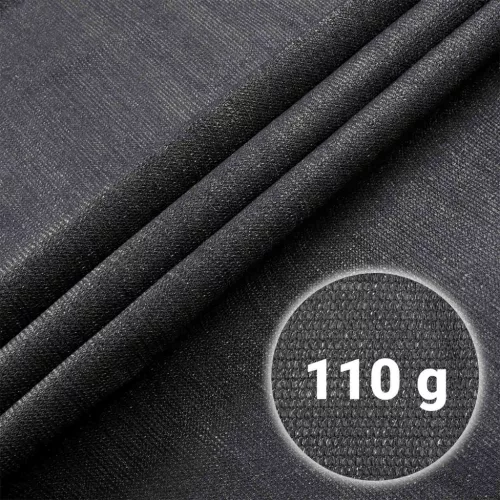 Árnyékoló és védőháló kerítéshez, 1,5x25m 110g/m2 + 50 klipsz szürke - Plonos