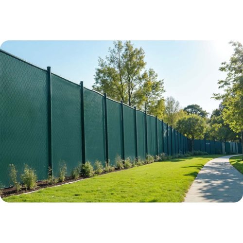 Árnyékoló és védőháló kerítéshez, 1,5x25m 140g/m2 + 50 klip zöld