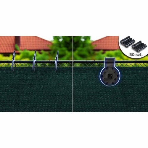 Ernyőháló 1,5x50m 110 g/m2 + 50 bilincs zöld
