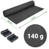 Árnyékoló és védőháló kerítéshez, 1,5x50m 140g/m2 + 50 klipsz szürke