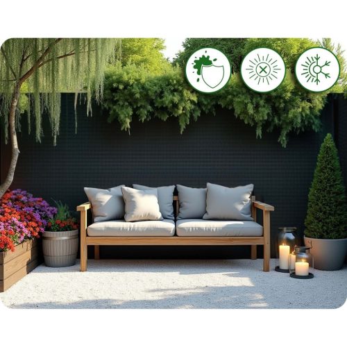 Árnyékoló és védőháló kerítéshez, 1,5x50m 140g/m2 + 50 klipsz szürke