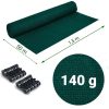Árnyékoló és védőháló kerítéshez, 1,5x50m 140g/m2 + 50 klip zöld
