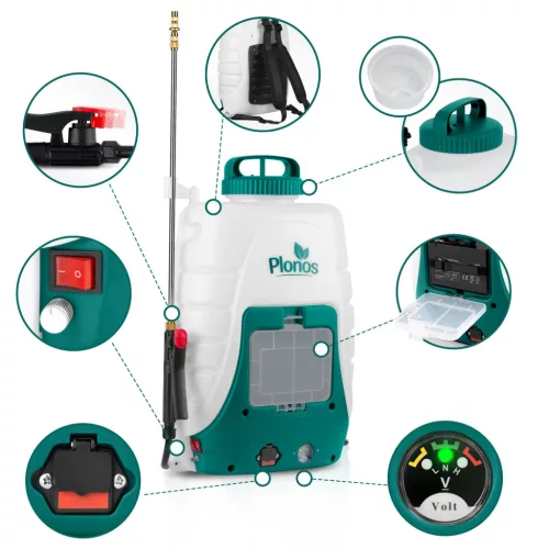 Akkumulátoros permetező, 18L - Plonos PL-601 