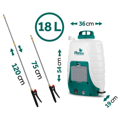 Akkumulátoros permetező, 18L - Plonos PL-601 