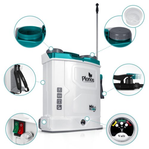 Akkumulátoros permetező, 16L - Plonos PL-603 