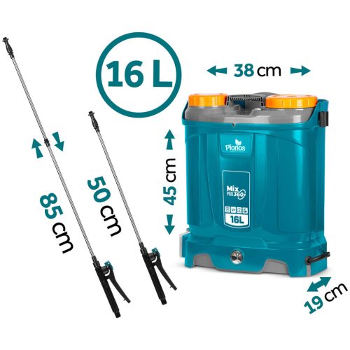 Plonos PL-604 akkumulátoros permetezőgép keverővel - A