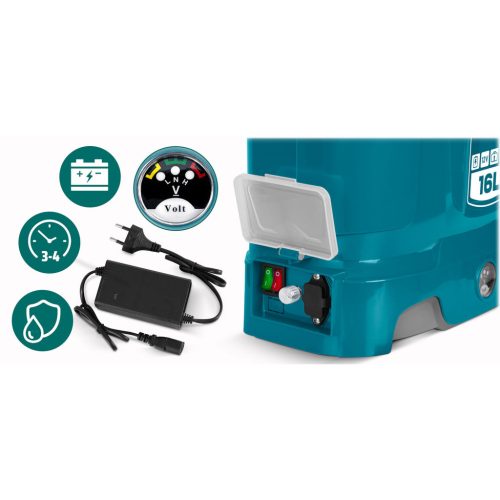 Plonos PL-604 akkumulátoros permetezőgép keverővel - A