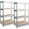 Fém raktári polc készlet 2 db 180 x 90 x 40 cm Plonos PL-702