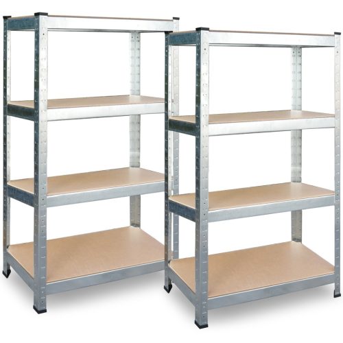 Fém raktári polc készlet 2 db 180 x 90 x 40 cm Plonos PL-702