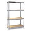Fém raktári polc készlet 2 db 180 x 90 x 40 cm Plonos PL-702