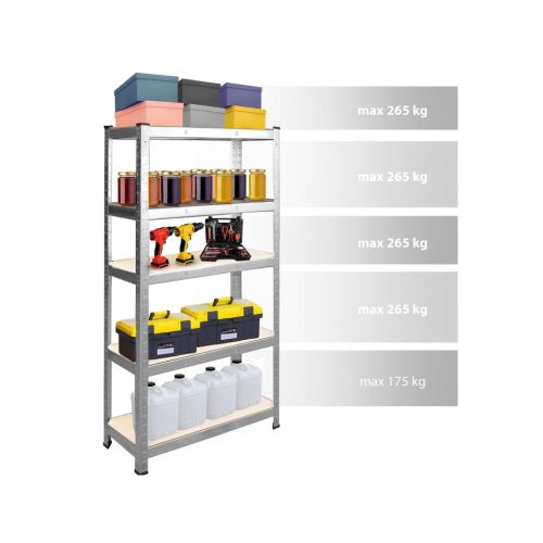 Fém raktári polc 205 x 120 x 45 Humberg 4850