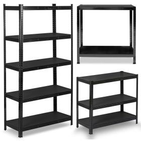 Fém raktári polc 180 x 90 x 40 cm Humberg HR-851 fekete
