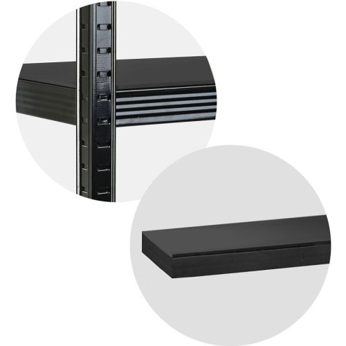 Fém raktári polc 180 x 90 x 40 cm Humberg HR-851 fekete