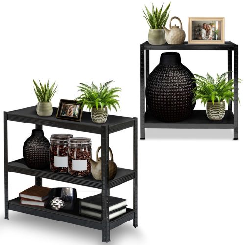 Fém raktári polc 180 x 90 x 40 cm Humberg HR-851 fekete