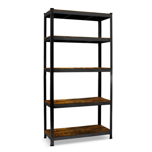 Fém raktári polc 180 x 90 x 40 cm Humberg HR-852 fekete