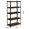 Fém raktári polc 180 x 90 x 40 cm Humberg HR-852 fekete